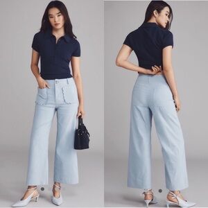 Anthropologie Maeve Colette Scallop Pants